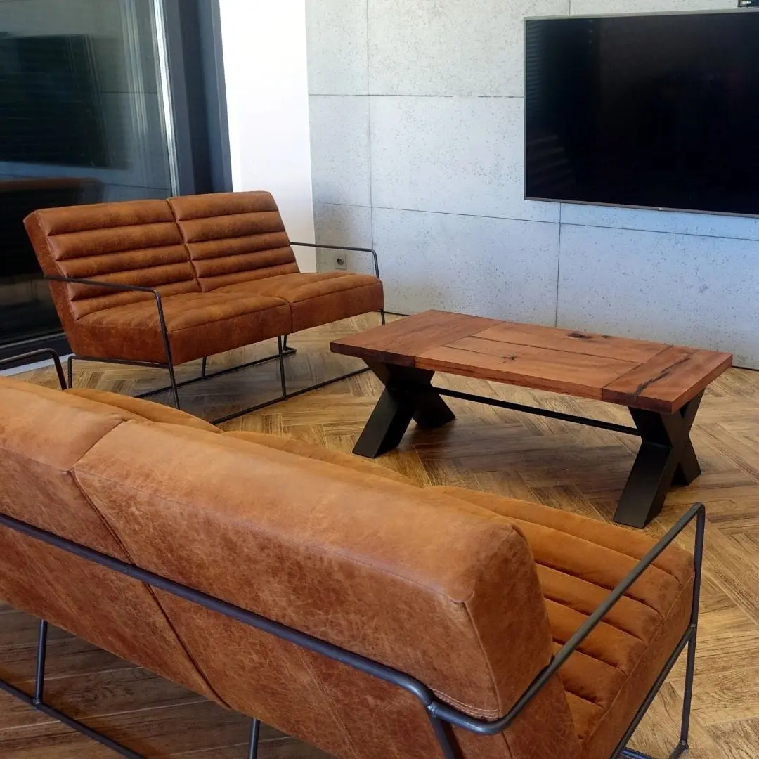 Sofa dwuosobowa, loftowa, skórzana SOHO