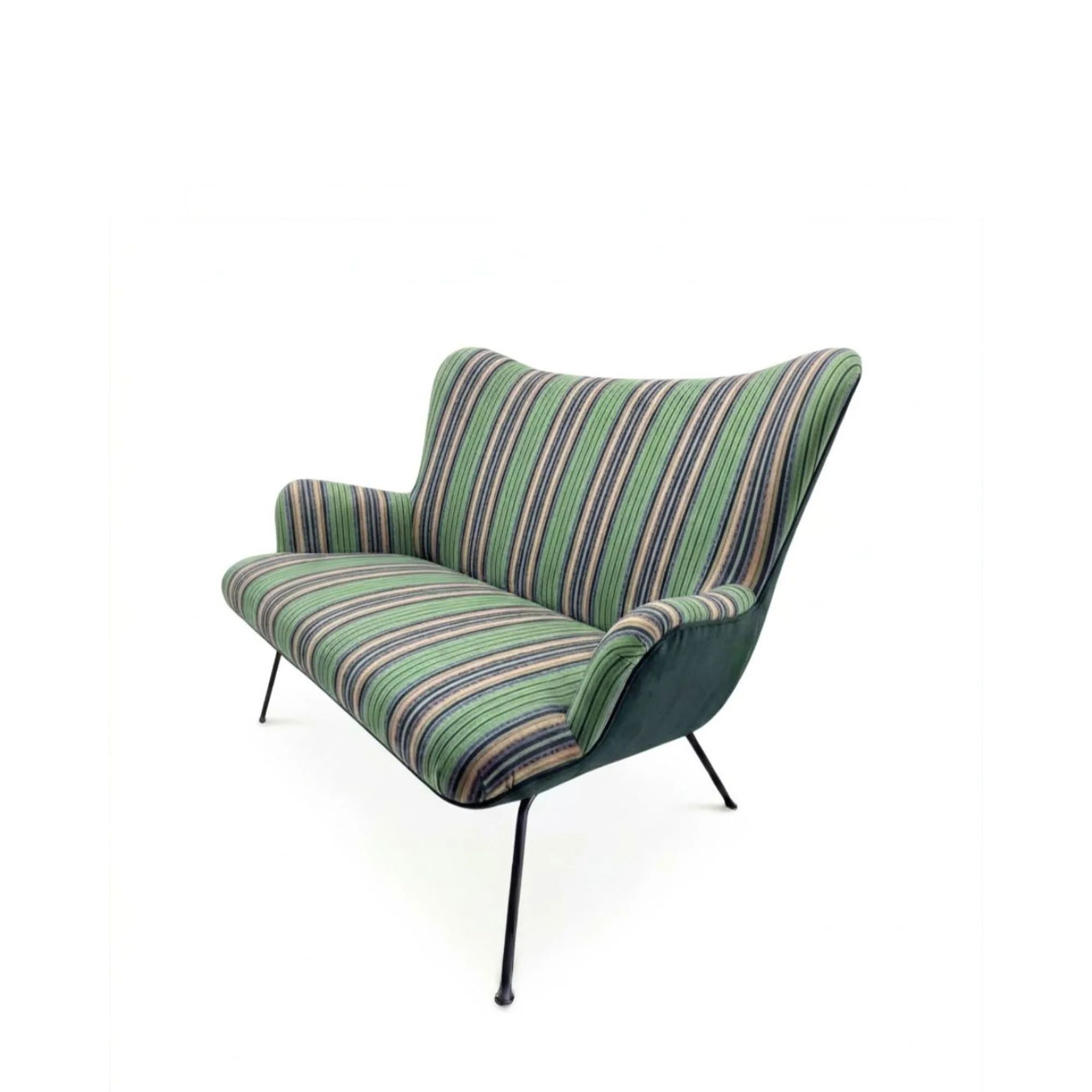 Sofa glamour - złote nogi/czarne-nogi- Massimo Rivi