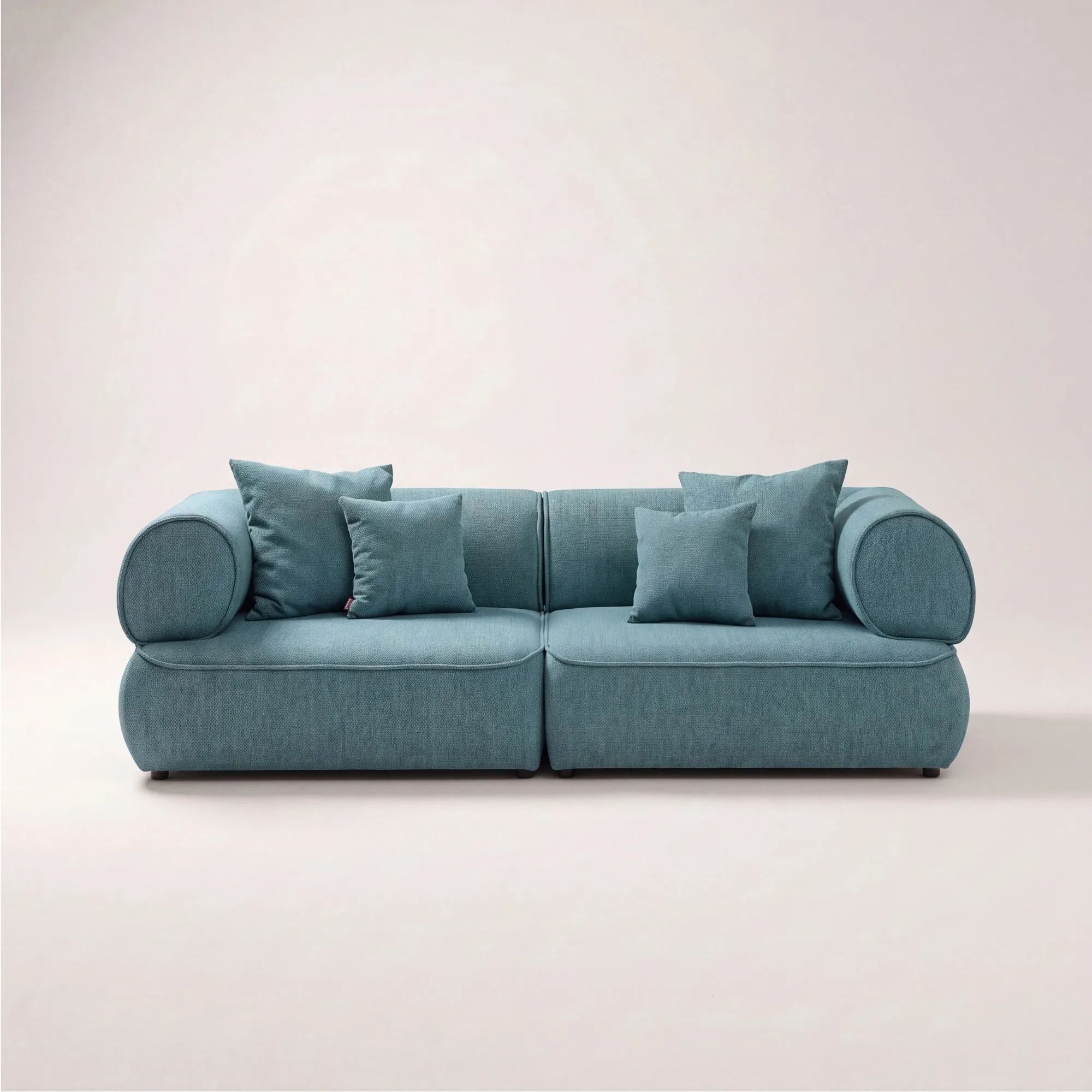 Sofa modułowa Stella, niebieska plecionka
