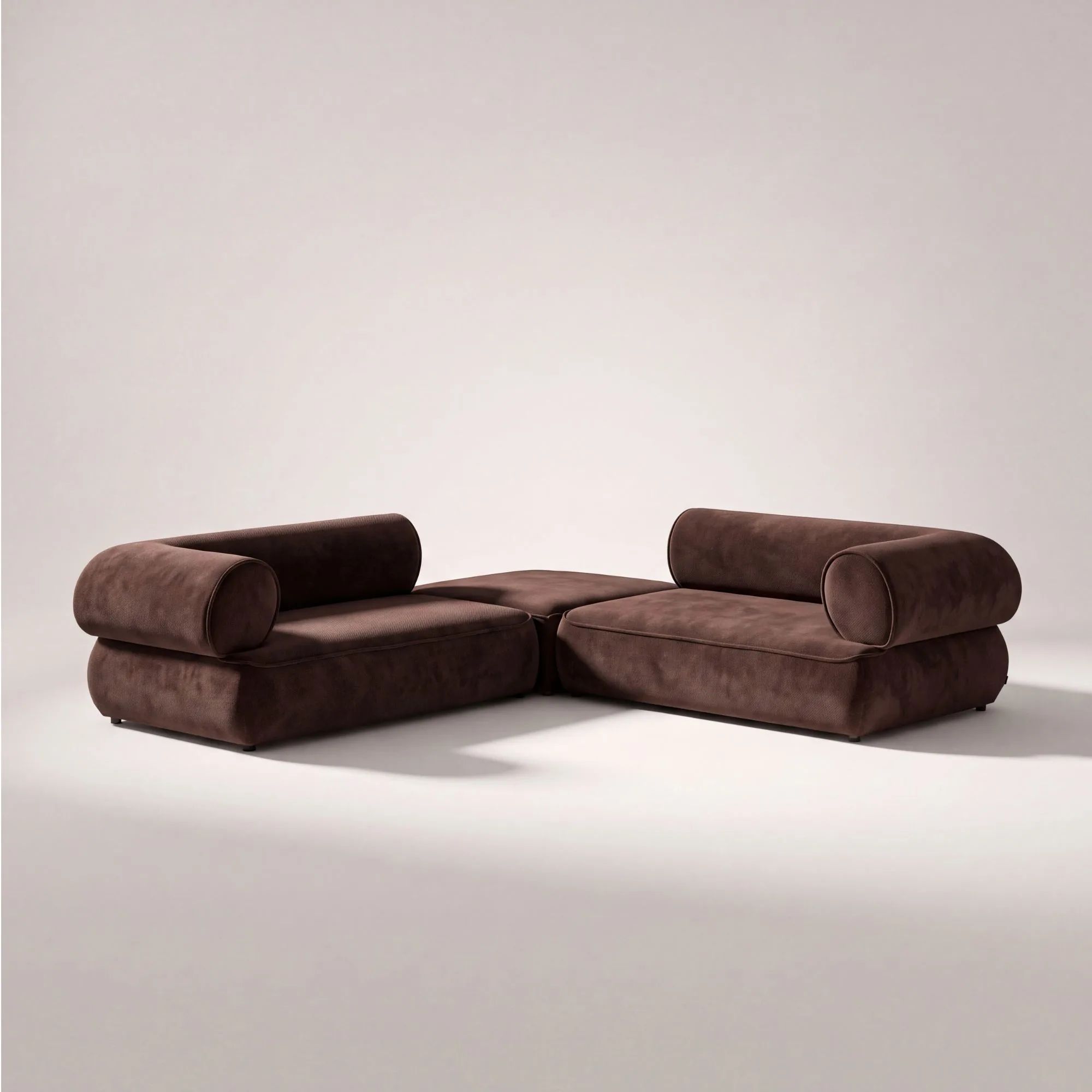 Sofa modułowa Stella brązowy welur
