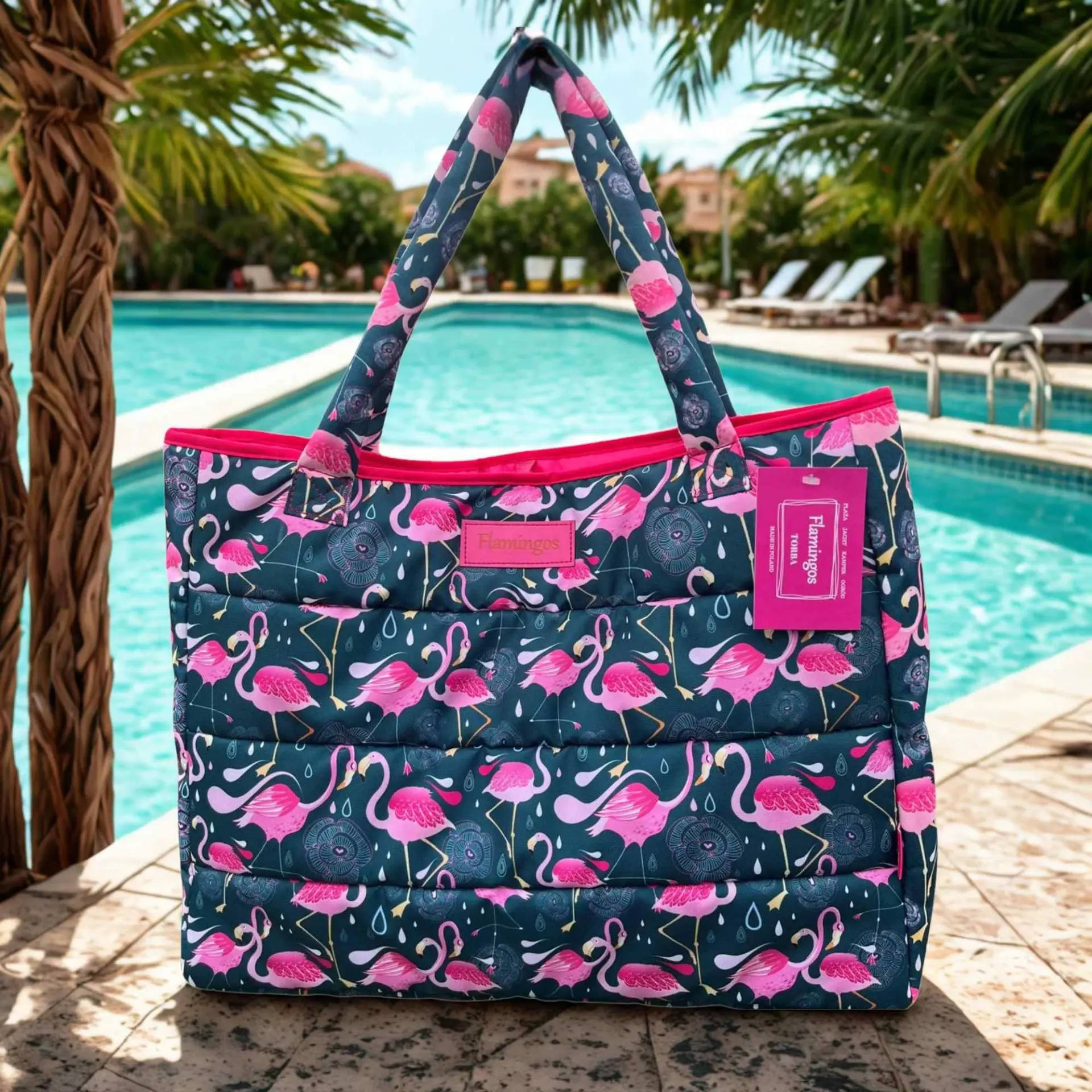 Torba plażowa/sportowa Flamingos
