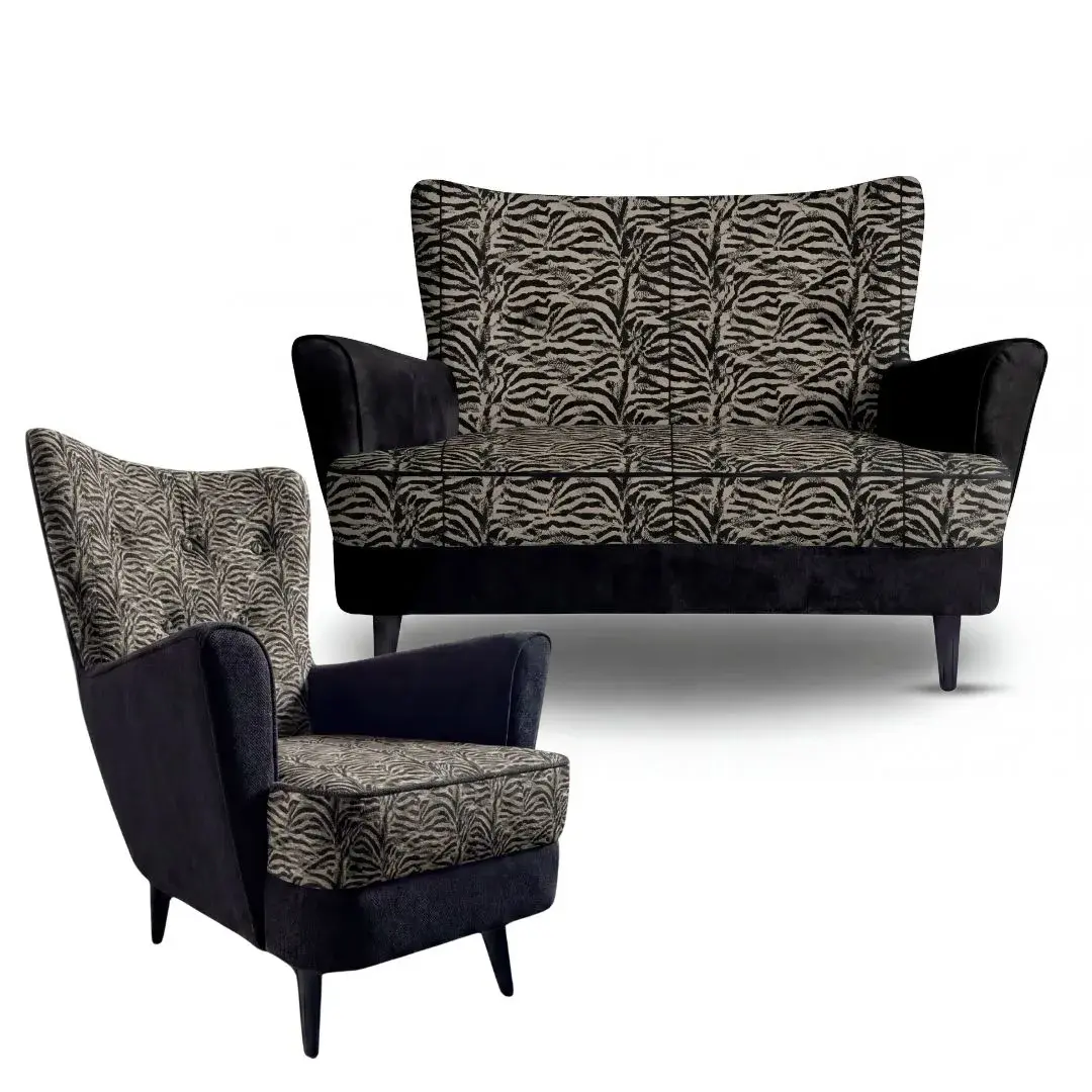 Zestaw mebli Hugo Wilde -sofa dwuosobowa i fotel wypoczynkowy